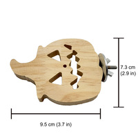 Halloween Kleintier-Holzkürbis-Sitzstange 9,5x7,3cm Käfigmontierter Kiefernholzständer mit Eigenem Etikett