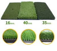 Tapis d'entraînement de golf Shuran pour le swing et le chipping, pliable, portable, pour l'intérieur et l'extérieur, pour droitiers, 40,5x63,5cm