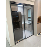 Puertas Corredizas Panorámicas de Vidrio con Aislamiento Térmico de Aluminio de Diseño Moderno 2025 para Cocina, Baño y Villa