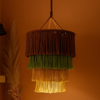 Luminaire suspendu de style bohème plage, éclairage naturel, décorations murales artistiques, décoration intérieure, abat-jour, cadeau