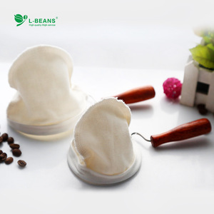 ถุงกรองกาแฟแบบเท L-Beans ด้ามไม้ ผ้าฟลานเนล ขนาด 86 มม. ขนาดเล็ก-ใหญ่ สีพื้น - Product Image 2