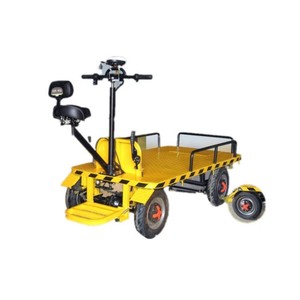 High Quality Transfer the Cargo in Warehouse Battery Operated Flatbed Tow Truck Electr <b>Platform</b> <b>Trolley</b> - Product Image 5