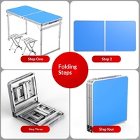 Table pliante en alliage d'aluminium pour marchés nocturnes, chaises de salle à manger d'extérieur pour la maison, petites tables portables pour stands de rue - Promotions