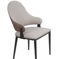 Chaise simple avec dossier en cuir, design simple, multifonctionnelle pour la maison, l'hôtel, le restaurant, la salle d'étude, les loisirs