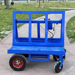 Chariot de transport électrique pliable pour chantier de construction à quatre roues - Product Image 6