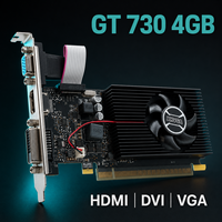 Nueva Tarjeta Gráfica de Bajo Perfil GT730 de 4GB DDR3 para Computadoras de Escritorio con Ventilador, para DVI, VGA, DirectX 11, PCI Express