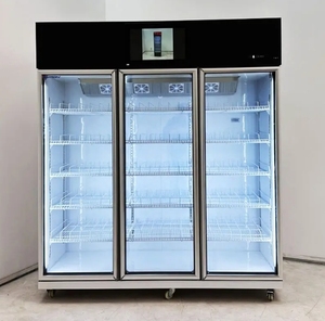 Upright Glass Door <strong>Smart</strong> Advertising Display <strong>Refrigerator</strong> Freezer Single-Temperature with Transparent LCD Touch <strong>Screen</strong> - Product Image 1