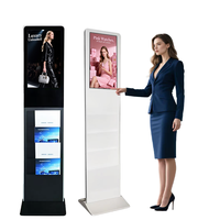 Exhibidor de Folletos con Pantalla LCD de 21.5 Pulgadas, Porta Revistas con Pantalla Full HD, CMS en la Nube, Control Remoto, Reproductor de Publicidad para Hotel