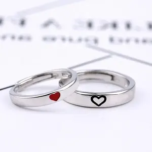 2021 Hot Selling Design stainless steel jewelry Couple enamel Rings Set Engagement Wedding Couple Rings