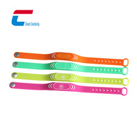 Pulsera de Silicona NFC Ajustable, Pulsera Inteligente Programable con Código QR para Parques Acuáticos, Piscinas y Saunas
