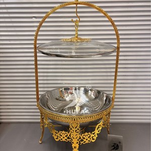 Plat à chafing en acier inoxydable plaqué or 4,0 L avec couvercle, chauffe-plat pour hôtel et restaurant - Product Image 2