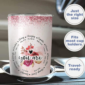 Taza de café de acero inoxidable personalizada, regalos cristianos para mujeres, regalos bíblicos de aliento para mamá, hermana, juego de regalos de cumpleaños - Product Image 5