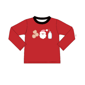 Vente en gros de vêtements de Noël rouges avec appliques du Père Noël pour enfants, garçons et filles, barboteuse d'hiver en coton tricoté pour bébés - Product Image 5