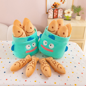 Peluche Poisson Mignon, Oreiller Taiyaki Frites, Poupée en Peluche Remplie de Coton PP - Product Image 4
