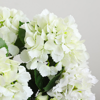 Fleur d'hortensia artificielle de haute qualité, toucher réel, tige en soie pour mariage, banquet, décoration intérieure