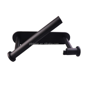 Soporte de papel higiénico negro, palo autoadhesivo en soporte de rollo de papel higiénico pivotante de doble poste para Baño - Product Image 6