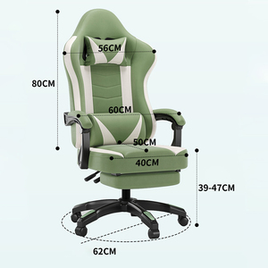 Nouvelles chaises de jeu PC ergonomiques en cuir PU, pivotantes, réglables et inclinables, style moderne, pour gaming sur ordinateur - Product Image 6