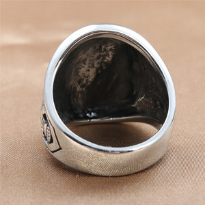 Men's Eagle <b>Ring</b> Titanium Steel Retro Punk Style <b>Silver</b> Gold Color United States Army Design 24046 - Product Image 2