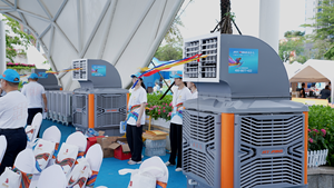 RTFANS مبردات الهواء الصناعية التبخيرية المحمولة مروحة تبريد المياه حالة تجارية لتبريد الهواء - Product Image 6