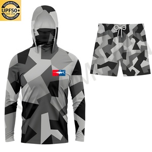เสื้อตกปลาลายพรางแบบกำหนดเอง UPF50+ ป้องกันรังสียูวี แขนยาว มีฮู้ด เสื้อแห้งเร็วสำหรับผู้ชาย - Product Image 6