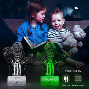 3D <b>LED</b> Desk Lamp with 7-Color Changeable Night <b>Light</b> <b>USB</b> Charge Minimalist Design ABS Material 1-Year Warranty for Bedroom - Product Image 3