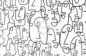 <span class=keywords><strong>Papier</strong></span> <span class=keywords><strong>peint</strong></span> facial abstrait détachable <span class=keywords><strong>noir</strong></span> <span class=keywords><strong>et</strong></span> <span class=keywords><strong>blanc</strong></span> grande surface de <span class=keywords><strong>dessin</strong></span> au trait - Product Image 5