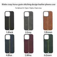 Étui en cuir imperméable de qualité professionnelle pour iPhone 15 Pro Max et iPhone 16 Pro Max