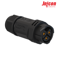 Connecteur industriel étanche M25 surmoulé à joint de bout, mâle, 3+9 broches dorées, 50A, pour système d'énergie solaire et micro-ondes
