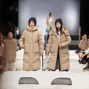 Manteau d'hiver oversize pour femme, nouvelle veste longue décontractée, épaisse, à capuche amovible, chaude, vêtement d'extérieur - Product Image 3