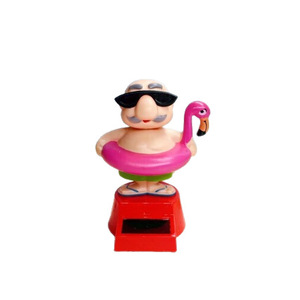 Decorazioni per Auto a Energia Solare con Sensore Automatico, Bambole Scuotiglioni a Testa Oscillante a Forma di Cartone Animato, Ornamenti per Auto per Anziani, Vendita all'Ingrosso - Product Image 2