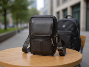 Borsa a Tracolla in Vera Pelle per Uomo con Funzione Portafoglio MH-18010 - Product Image 2