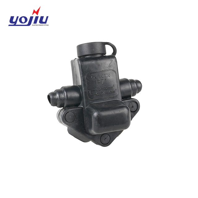 Alloy Black Female Accessory Waterproof Low Voltage Electric Power Wire Connector 1KV Insulation Copper Contact Piercing Rubber