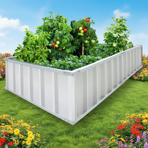 Jardinière surélevée <span class=keywords><strong>en</strong></span> métal GB17490-H30 pour l'extérieur, idéale pour les légumes et les herbes, bac à plantes galvanisé - Product Image 2