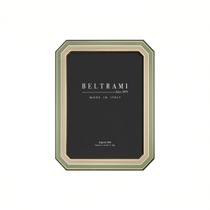 Marco de Fotos Vertical Rectangular Beltrami Plateado, Resistente al Deslustre, con Base de Madera, Hecho en Italia - Product Image 2