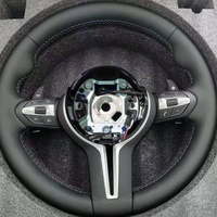 Volant rond en cuir véritable personnalisé, neuf d'usine, pour BMW M3 M4 F80 F82 E90 E91 E60 X5 F15 X6 F16 F10 F30 F32 F36 F60