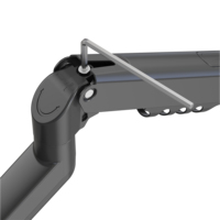 Support double moniteur 17-32 pouces en acier allié avec ressort métallique, réglage ergonomique de la hauteur, rotation inclinable à 90°, noir, capacité de charge 9 kg