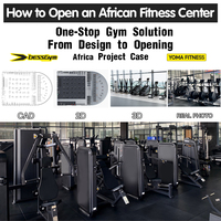 Solution clé en main pour centre de fitness en Afrique, quartier commercial central, équipement complet de salle de sport pour investisseur