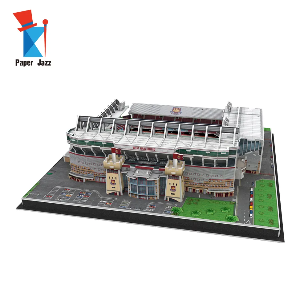 Puzzle en mousse eps 3d sports football stade puzzle modèle en papier Upton Park