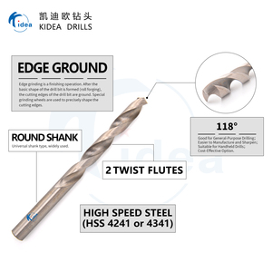Brocas Helicoidales HSS Plateadas Brillantes de Fábrica <span class=keywords><strong>KIDEA</strong></span>, de 0.5-20 mm, para Perforar Metal/Madera/Plástico, Suministro al por Mayor para Distribuidores de Herramientas - Product Image 2