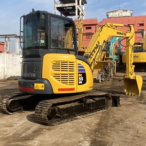Excavadora Komatsu PC55MR usada, excavadora de orugas hidráulica de pequeña escala de 5,5 toneladas con componentes de motor japoneses originales - Product Image 2