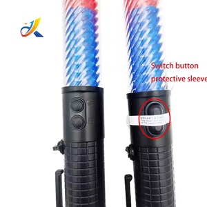 Rojo Azul 30cm Zumbador recargable Bastón de tráfico Luz Magnética Led Intermitente Bastón de tráfico - Product Image 5