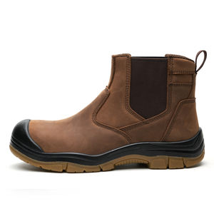 Botas de trabajo de seguridad con punta de acero ZG, parte superior de cuero de Caballo <span class=keywords><strong>loco</strong></span> con entresuela de acero, construcción, minería, uso en fábrica, todas las estaciones - Product Image 2