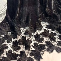 Tissu en dentelle florale respirant et hydrosoluble 100% coton pour vêtements brodés ou robes hawaïennes