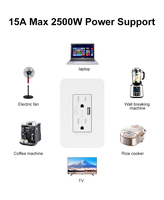 Prise de courant électrique ETL Répéteur sans fil Prise intelligente portable Prise murale USB intelligente WIFI avec prise de courant wifi usb