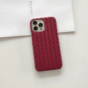Étui de téléphone à motif tissé Lumei pour <span class=keywords><strong>iPhone</strong></span> 16 15 14 13 12 Pro <span class=keywords><strong>Max</strong></span> <span class=keywords><strong>14pro</strong></span> antichoc PU + PC couverture arrière - Product Image 6