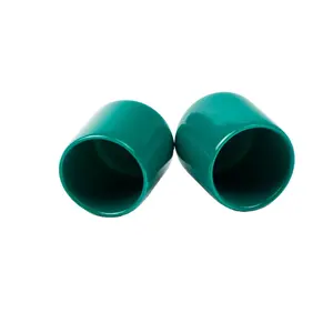 22mm tubo de plástico verde tampa final pvc dip cover