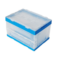 Bac de roulement de pile de stockage logistique robuste caisse mobile en plastique Durable avec couvercle Rectangle grande boîte conteneurs en plastique