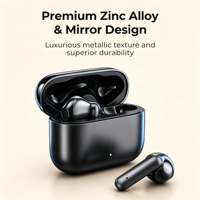 Pabrik OEM Earphone Penerjemah Real-Time, Pas Nyaman, Tahan Keringat, Semi In-Ear, Airbuds dengan Kotak Pengisian Daya Kapasitas Besar untuk Pria