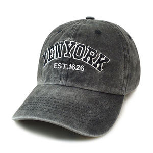 Casquette vintage à 6 panneaux rayée, broderie de logo personnalisée, tissu en coton lavé, boucle en cuivre doré, finition rétro lavée - Product Image 2