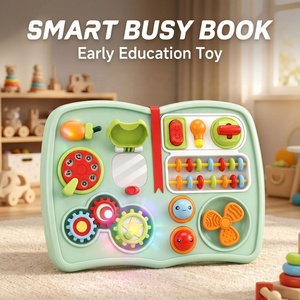 Libro Sensoriale per Bambini, Giocattolo Educativo Montessori, Tavola Multifunzionale con Luci e Suoni per l'Apprendimento Precoce - Product Image 2
